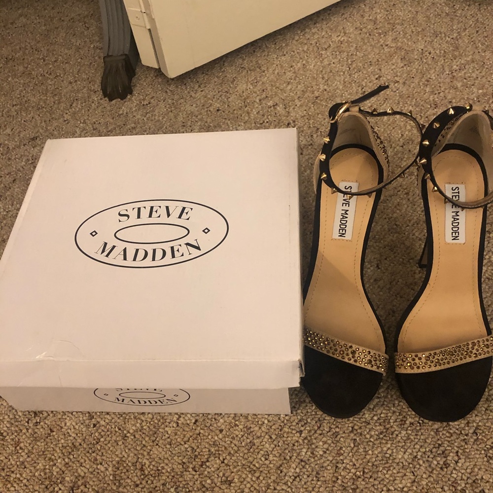 Black and Tan Steve Madden stilettos